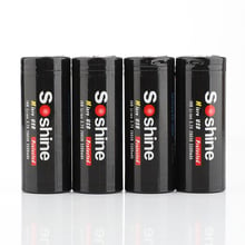 Soshine bateria recarregável 3.7v 5500mah 26650, porta de carregamento usb com baterias protetoras micro-usb 2024 - compre barato