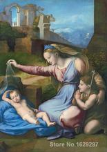 modern colorful paintings Madonna with a Blue Diadem by Raphael sanzio High Quality Hand painted 2024 - buy cheap