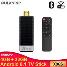 PULIERDE-Dispositivo de TV inteligente X96S, decodificador con Amlogic S905Y2, 4GB, 32GB, Android 9,0, 4K, HDMI, Dongle, 2,4 GHz/5GHz, WIFI, Bluetooth 4,2 2024 - compra barato