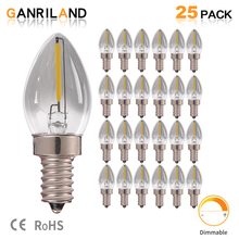 C7 0.5W Smoke Glass Light E14 LED Filament Candelabra Bulbs Night Bulb Natural Light 4000K 5 Watt Equivalent Dimmable Led Lamps 2024 - buy cheap