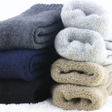 1 lot=3 pairs=6 pieces Wool socks warm socks plus thick velvet solid color thickening winter wool socks Men's socks 2021 winter 2024 - buy cheap