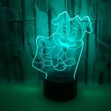 Lâmpada 3d colorida com sensor de toque, luminária de mesa 3d personalizada para decoração de natal 2024 - compre barato