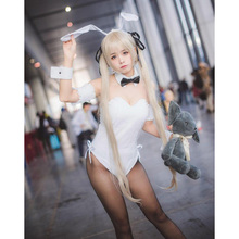 Sexy Women Maid Cosplay Swimwear Anime Onesies Neck Halter One Piece Swimsuit Adult Body Suit Bunny girl Bodysuit Thong Zipper 2024 - buy cheap