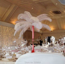 Beautiful! 50pcs/lot 18-20" (45-50cm)  White colors Ostrich Feather Plume for Wedding Centerpiece Decoration 2024 - buy cheap