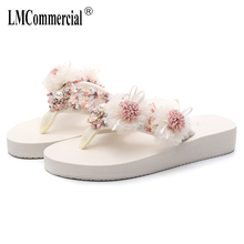 national students slippers female summer fashion seaside flowers flip-flops beach shoes luxury shoes women designers 2024 - buy cheap