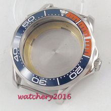 41mm ceramic Bezel Steel Watch Case Luminous fit 2836 Miyota 82 Movement 2024 - buy cheap