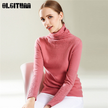 Cashmere S-3XL Turtleneck Sweater Female 2020 Autumn/Winter New Thick Loose Long Sleeves Slim Warm Soft Solid Hollow Pullover 2024 - buy cheap