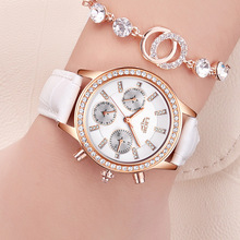 LIGE-reloj de cuarzo con diamantes para mujer, accesorio de marca de lujo, relojes de ocio de cuero de moda, regalo femenino + caja 2024 - compra barato