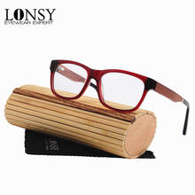 LONSY Vintage Bamboo Wood Eyeglasses Frame Men Women High Quality Optical Eyeglasses Computer Glasses Spectacle Frame LS6904 2024 - buy cheap
