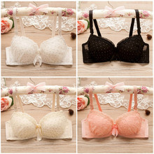 Women Sheer Lace Bra Push Up Bras Underwire Deep V Brassiere Lingerie AA A B 2024 - buy cheap