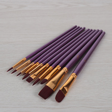 10pcs/Set Watercolor Pen Paintbrush Purple Nylon Hair Paint Brushes Artist Oil Painting Brush For DIY Professional Art Supplies 2024 - buy cheap