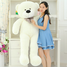 big plush lovely  teddy bear toy big eyes bow bear toy stuffed white teddy bear gift 160cm 0100 2024 - buy cheap