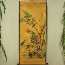 Exquisite Chinese Antique collection Imitation ancient Flowers and birds picture 2024 - buy cheap