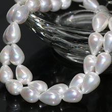 Novo fashion alta qualidade 7*10mm concha branca natural contas soltas em forma de lágrima presente para mulheres joias finas 15 polegadas b2mídia 2024 - compre barato