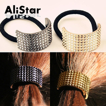 Fashion Hair Accessories Hairwear Gold Black metal headbands for women hair jewelry elastic Hair bands scrunchy #JH008 2024 - buy cheap
