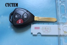 CYCTEM Car Key Shell Replacement 3 Buttons Remote Key Case Blank Cover Fit For Toyota Camry 2024 - buy cheap