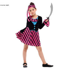 M-XL Girl Halloween Pirate Costume Kids Children Robber corsair Warrior Cosplay Carnival Purim stage play Masquerade party dress 2024 - buy cheap