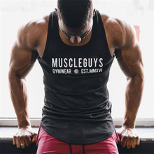 Marca sem dor sem ganho roupas musculação stringer ginásio tanque topo masculino fitness singlet malha sem mangas camisa colete muscular 2024 - compre barato