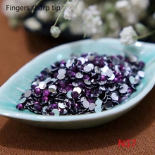 1000 pcs SS6 hot sell deep Purple 14 Facets Round Rhinestone Sparkling  Nail Art Decoration DIY N17 2024 - buy cheap