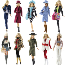 Nk vestidos de boneca 3 tamanhos aleatoriamente, roupa moderna super modelo, roupa diária para boneca barbie acessórios presentes brinquedos de bebê 2024 - compre barato