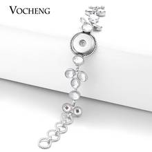 10PCS/Lot Vocheng Fanciful 18mm Jewelry Clear Crystal Snap Button Bracelet NN-454*10 Free Shipping 2024 - buy cheap