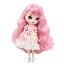 ICY DBS Blyth doll white skin joint body pink hair new matte face with eyebrows Lip gloss. No.BL1050/1017 2024 - buy cheap