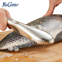 KHGDNOR скребок из нержавеющей стали для рыбной кожи, щетка для очистки рыбы, нож, очиститель, очиститель, средство для удаления морепродуктов, кухонные гаджеты 2024 - купить недорого