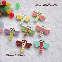 50pcs Mixed dragonfly animal shape wooden buttons for sewing scrapbooking craft decorative accessories 24mm*20mm 2024 - buy cheap