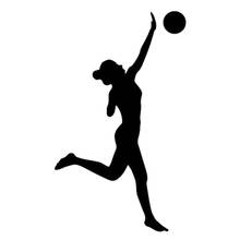 10.4cm*17.4cm Volleyball Sports Game Girl Decor Vinyl Stickers Decals Black/Silver S3-5916 2024 - buy cheap