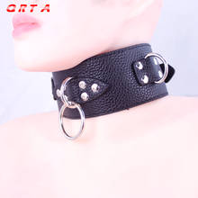 QRTA S/M adult game Leather Bondage collar to restraint Slave harness bondage Adult fetish product Sex Toys for women Couples 2024 - buy cheap