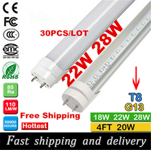 4ft 1200mm T8 Led Tube 4 feet Light High Super Bright 18W 20W 22W Warm Cold White Led Fluorescent Bulbs AC 110V 220V 240V sale 2024 - buy cheap