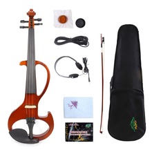 4/4 Violin Full Size White Color Electric Violin Silent Pickup Sweet Sound Free Violin Case Bow 2024 - buy cheap