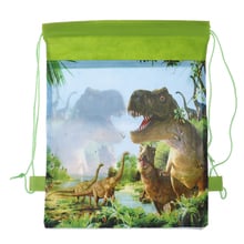 Birthday Party Boys Favors Cartoon Cute Dinosaur Theme Decorate Non-woven Fabric Baby Shower Drawstring Gifts Bags 2024 - buy cheap