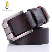 FAJARINA-cinturones de cuero para hombre, cinturones de diseño de hebilla Simple de 38mm, moda Retro, Jeans, Geunine, N17FJ112 2024 - compra barato
