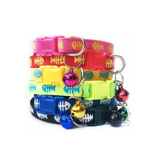 New 6 Colors Hot Sale Cute Fashion Nylon Pet Collars with Bells For Small Cats Necklace Puppy Kitten Cat Collars Free Shipping 2024 - buy cheap