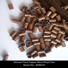 Wholesale  - 3000 pieces/Lot Black Color Silicone Flare Copper Micro Ring for Hair Extension, Free Shipping 2024 - buy cheap