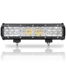 Barra de luz led, 12 polegadas, 72w, 5d, com chips, combo de placa, para offroad, atv, suv, 4wd, vela, caminhão, trator, barco 2024 - compre barato