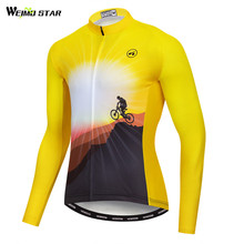Weimostar 2019 pro team Cycling Jersey Long Sleeve Men Autumn Breathable Cycling Clothing Maillot Ciclismo Road MTB Bike Jersey 2024 - buy cheap