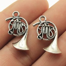 20pcs French Horn Charms For Jewelry Making 0.9x0.7 Inch (23x18mm) Antique Silver Color Accessories 2024 - buy cheap