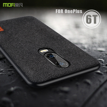 oneplus 6t Case Cover MOFI One Plus 6T Back Fabric Case for 1+6T Full Cover Soft silicone edge Case OP6T Hard Frosted Case 2024 - buy cheap