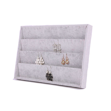 Free Shipping gray 35*24*3.5CM Earrings Ear Studs Organizer Show Case Jewelry Display Holder Box Storage Display Boxes 2024 - buy cheap