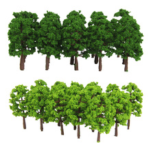 40 Pieces 8cm 1:150 N Scale Plastic Model Trees Landscape Scenery for Railroad Garden Bulding Model Sand Table Decor 2024 - buy cheap