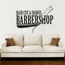 YOYOYU Barbershop Art Poster Vinyl Wall Sticker Decal Remove Hair Cut Shaves Stylist Beatuy Salon Room Decoration ZX522 2024 - buy cheap