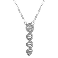 1Pc New DNA Box Long Pendants Biology Molecule Necklace Gold Silver Plated Link Chain Science Jewelry for Women Men 2024 - buy cheap