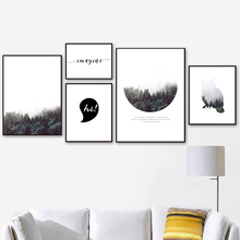 Arte da parede nordic quadros em tela floresta carta imagem hd impressões decoração para casa moderno cenário cartaz minimalista para o quarto modular 2024 - compre barato