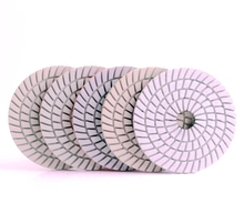 Almohadillas de pulido para piedra y mármol, 4 "(100mm), Diamante Blanco, flexible, húmedo, 5 pasos 2024 - compra barato