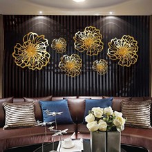 Modern Wrought Iron Flower Wall Decoration Wall Hanging Ornaments Bedroom Livingroom Sofa Background Wall Sticker Mural Crafts 2024 - buy cheap