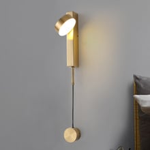 Modern minimalist gold/black LED wall lamp bedroom bedside wall lights corridor fixtures  aisle lamp study balcony lights 2024 - buy cheap