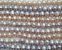 Wholesale Loose Pearl Jewellery,AAA 8-9MM Top Quality Potato Round Beads Purple Color Natural Freshwater Pearl Jewellery 2024 - buy cheap