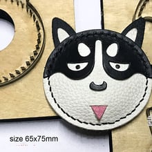 DIY leather craft huskie dog head design hanging decoration die cutting knife mould hand punch tool template 2024 - buy cheap